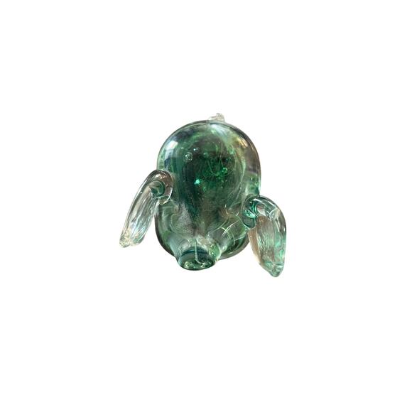 Green Swirled Art Glass Pig by Kerry Glass 1970's - Picture 5 of 6